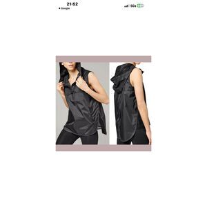IVY PARK [ Small ] Reflective Hooded Sleeveless Jacket Black #T149